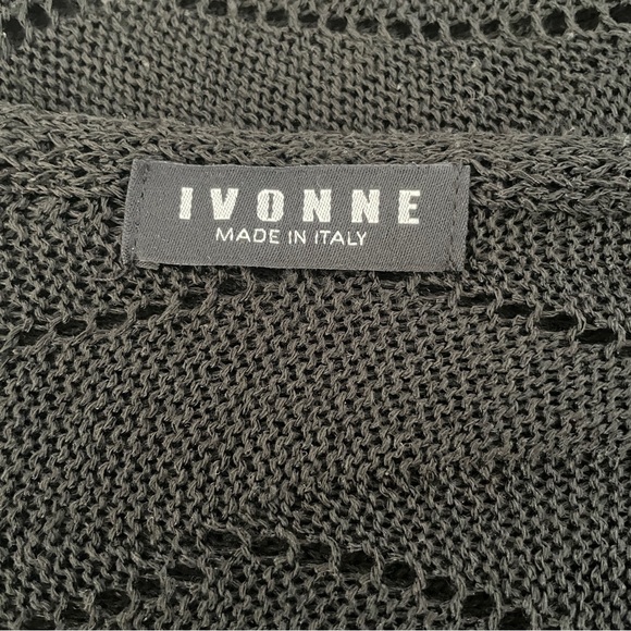 Ivonne Black Knit Poncho - One Size - Made in Italy - Acrylic Blend - Picture 7 of 7
